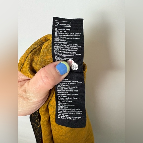 & Other Stories Graphic Animal Print Draped Midi Skirt in Black - Picture 8 of 9